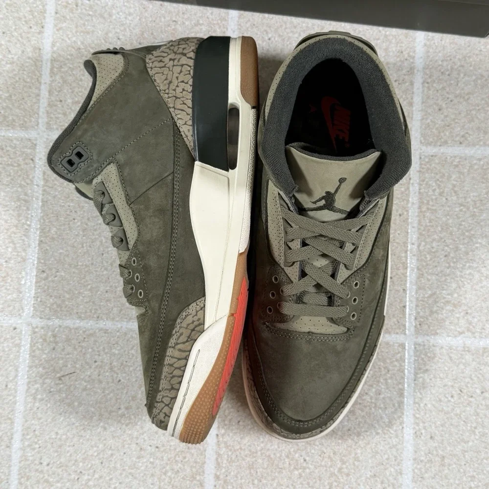 Jordan 3 Retro Family Affair Olive Green Brown DN3707-202 Mens Size 9.5